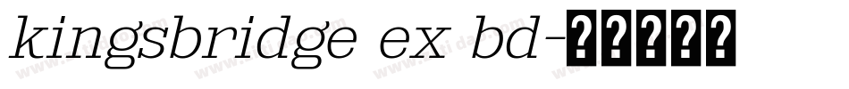 kingsbridge ex bd字体转换